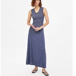 NWT Zara Purple Gray Knit Maxi Dress Size M